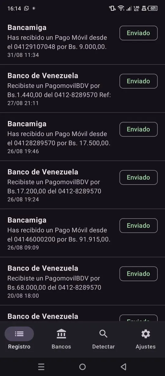 Mi Cafetín — app que detecta los pagos recibidos por el banco